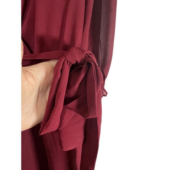 Lane Bryant Neutral Jumpsuit 14 Red Festive Holiday Workwear Wide Leg Classic - Picture 5 of 16